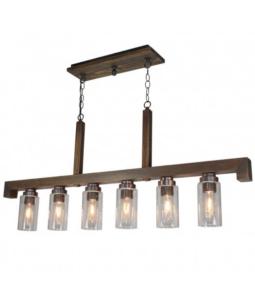Artcraft  AC10566BU   Jasper Park 6 Light Linear Pendant 